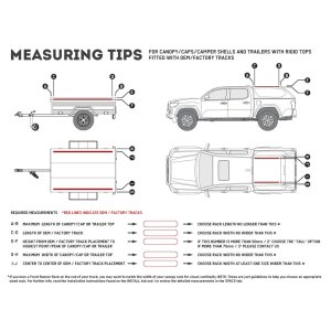 Truck Canopy or Trailer with OEM Track Slimline II Rack Kit / Tall / 1475mm(W) X 2570mm(L)