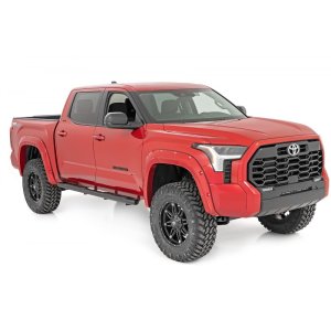 Oval nerf steps black Rough Country Crew Cab