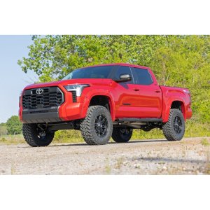 Oval nerf steps black Rough Country Crew Cab