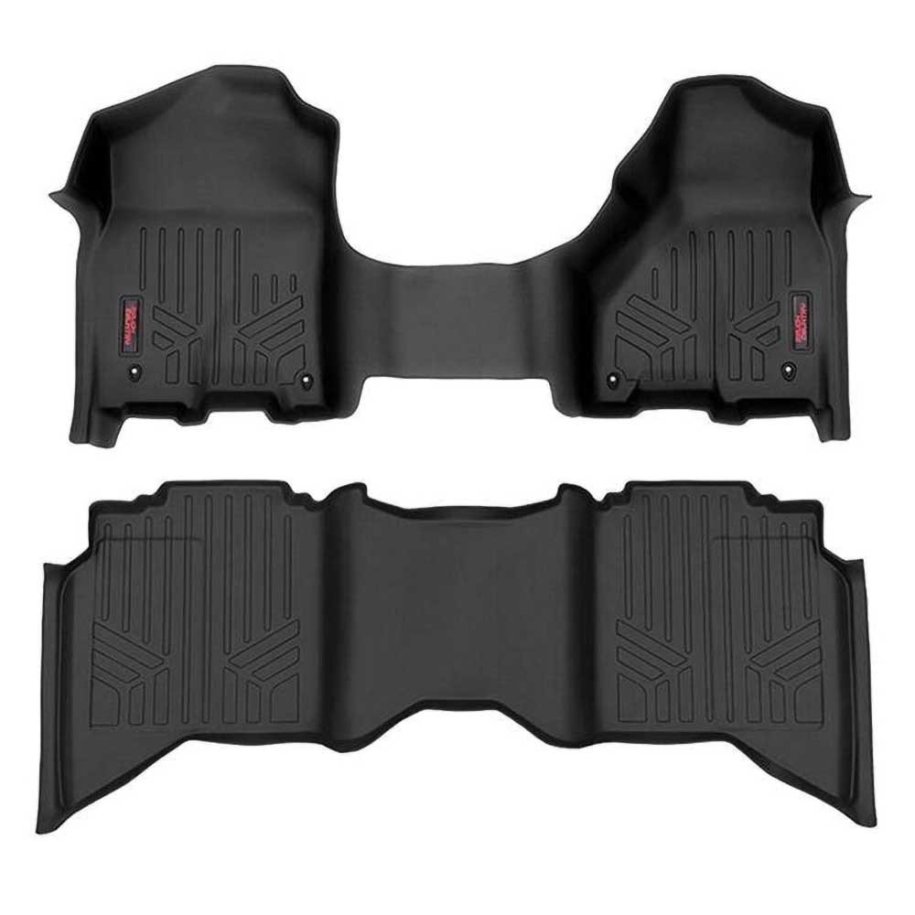 Front and rear floor mats half length console Rough Country Crew/Mega Cab
