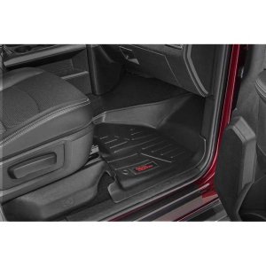 Front and rear floor mats half length console Rough Country Crew/Mega Cab