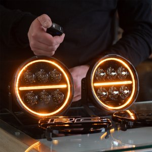 LED lights 6,5" round White/Amber DRL Rough Country