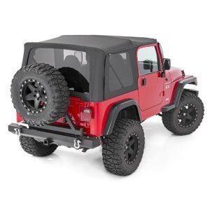 Soft Top Black Denim Rough Country Full Doors