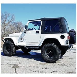 Soft Top Black Denim Rough Country Full Doors