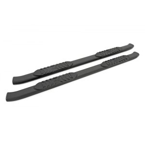 Oval nerf steps black Rough Country Double Cab