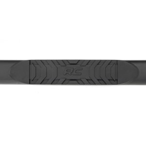 Oval nerf steps black Rough Country Double Cab