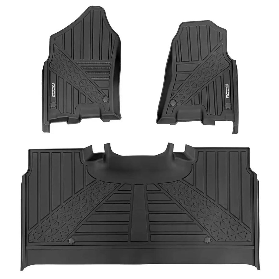 Front and rear floor mats Rough Country Flex-Fit Crew Cab
