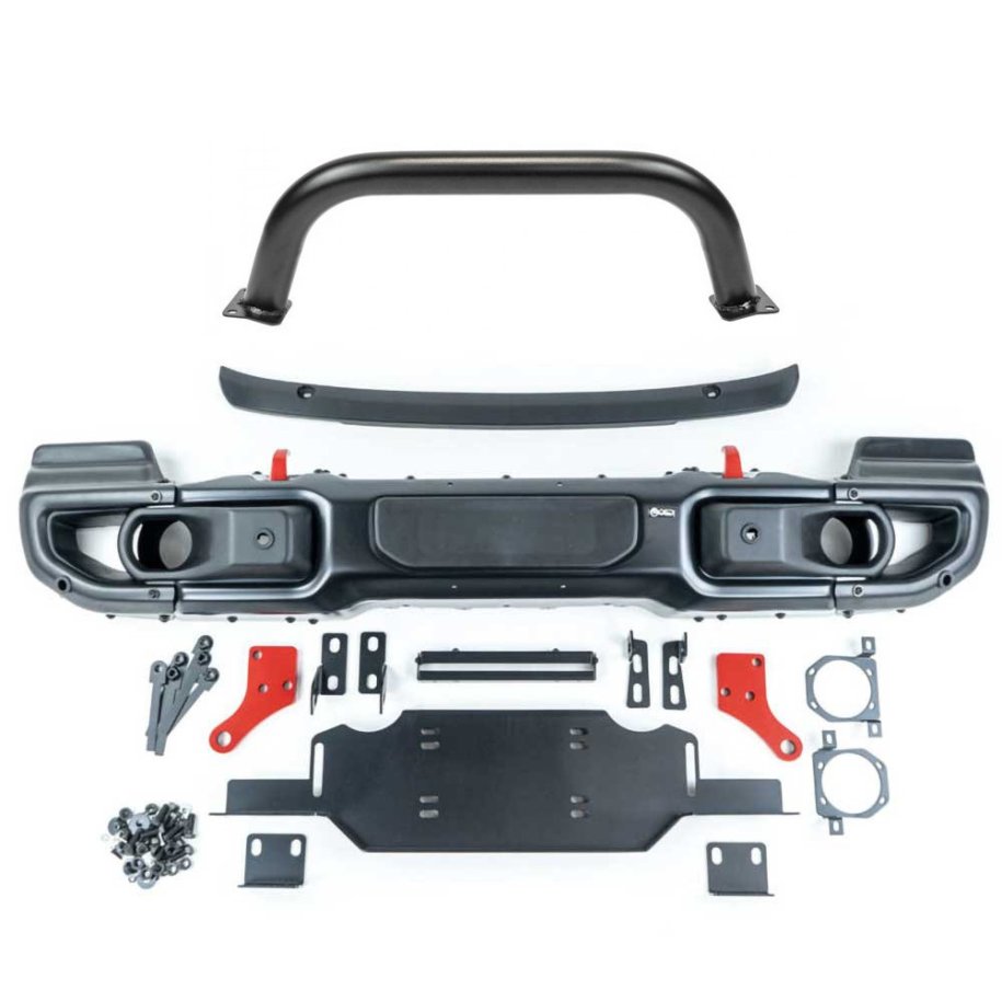 Front steel bumper full coverage with high bull bar OFD