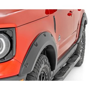 Front and rear fender flares Rough Country Pocket chrome rivets