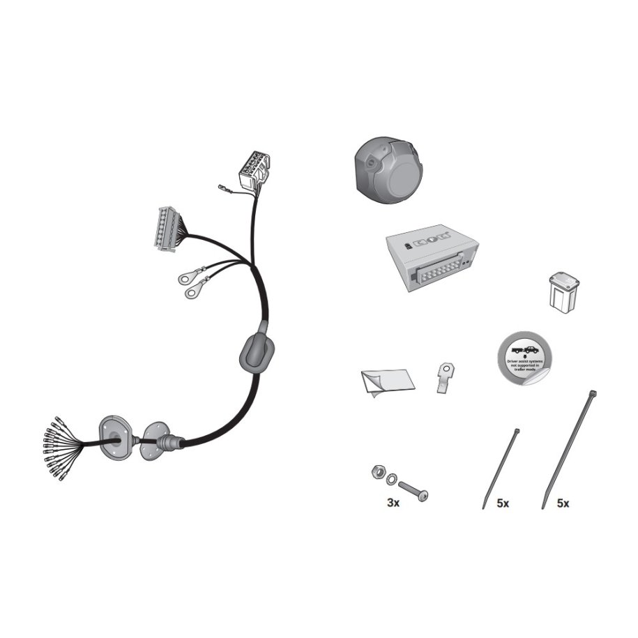Hitch receiver wiring harness 13 PIN HAK-SYSTEM