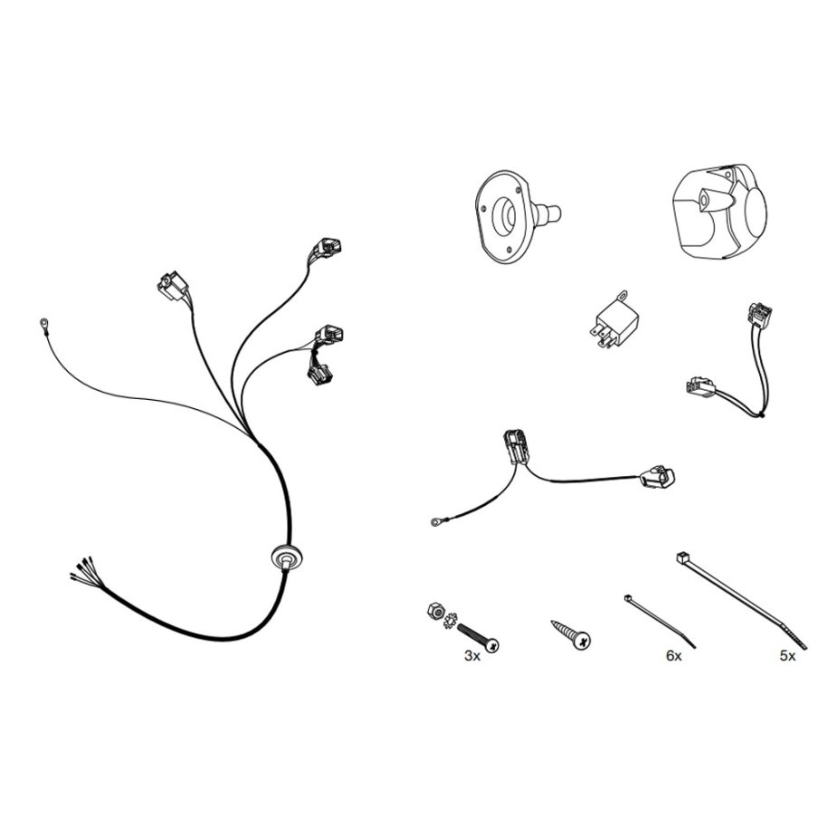 Hitch receiver wiring harness 7 PIN HAK-SYSTEM