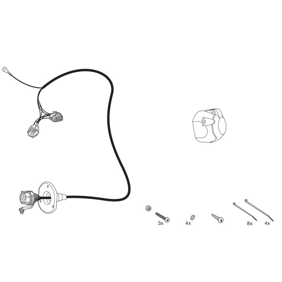 Hitch receiver wiring harness 7 PIN HAK-SYSTEM