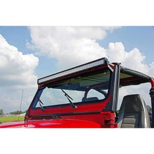 Upper windshield LED straight light bar 50" mounts Rough Country