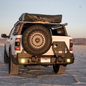 Rear bumper with Dual Swing Tyre Carrier Expedition One RangeMax