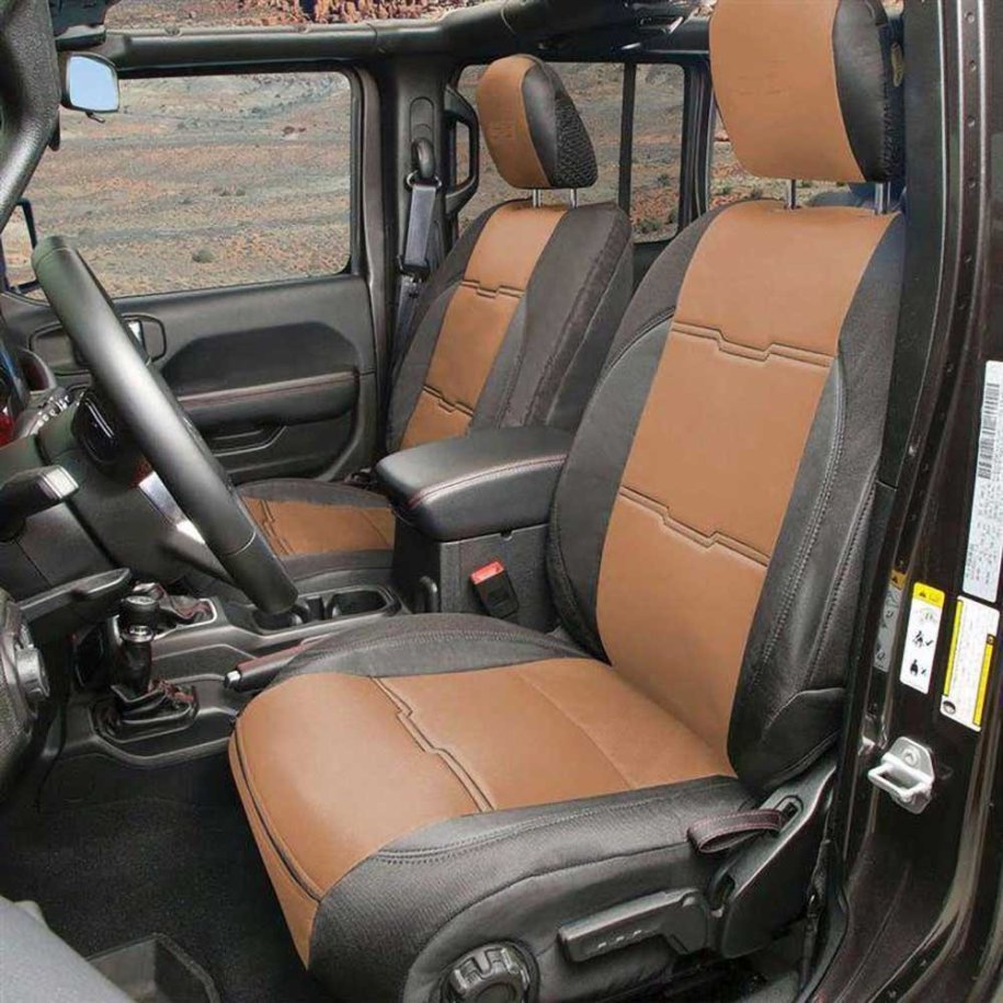 Neoprene seat cover set black/tan Smittybilt GEN2