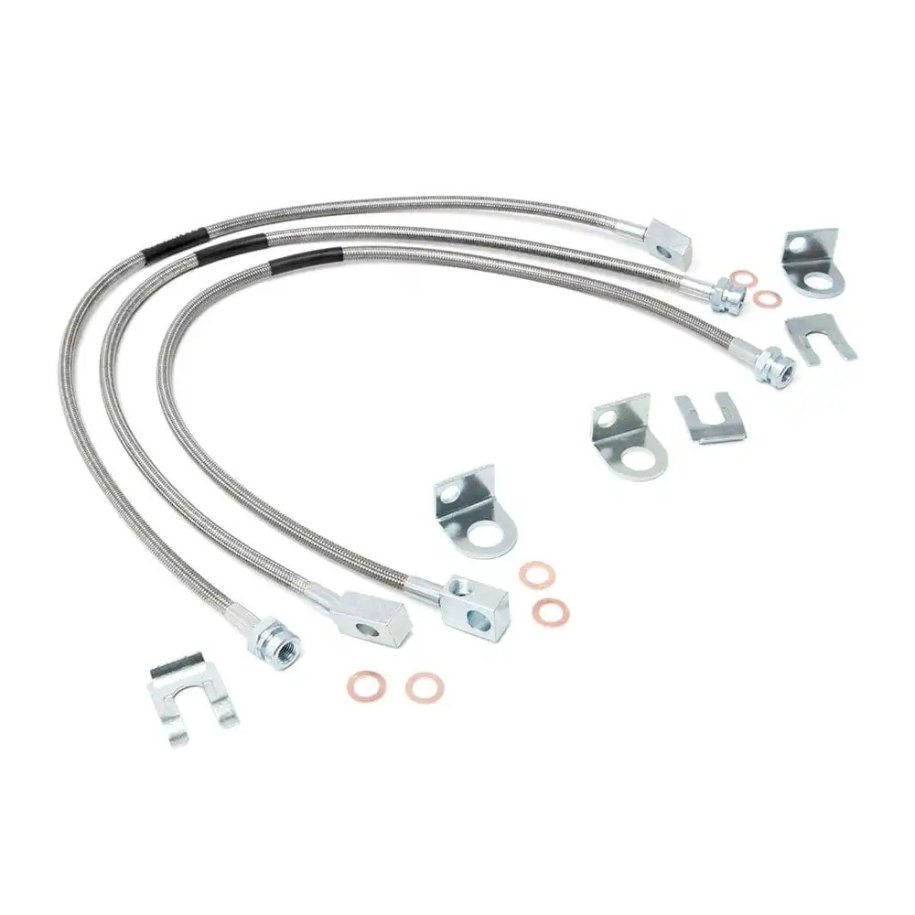 Front and rear extended brake lines Rough Country Lift 4-6"
