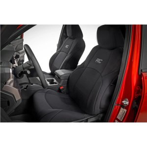 Seat cover set neoprene black Rough Country Double Cab